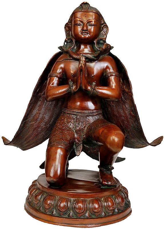 21" Nepalese Garuda In Brass | Handmade | Made In India