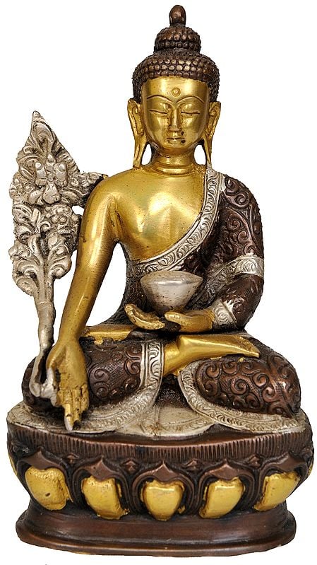 7" (Tibetan Buddhist Deity) Medicine Buddha In Brass | Handmade | Made In India