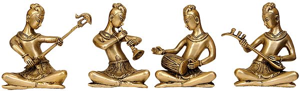 7" Set of Musician In Brass | Handmade | Made In India