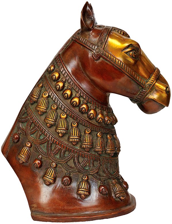 Brass Horse Head Figurines | Animal Sculptures