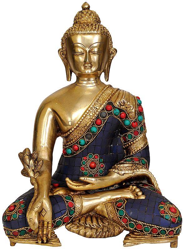 11" Tibetan Buddhist God Medicine Buddha Brass Statue | Handmade | Made in India