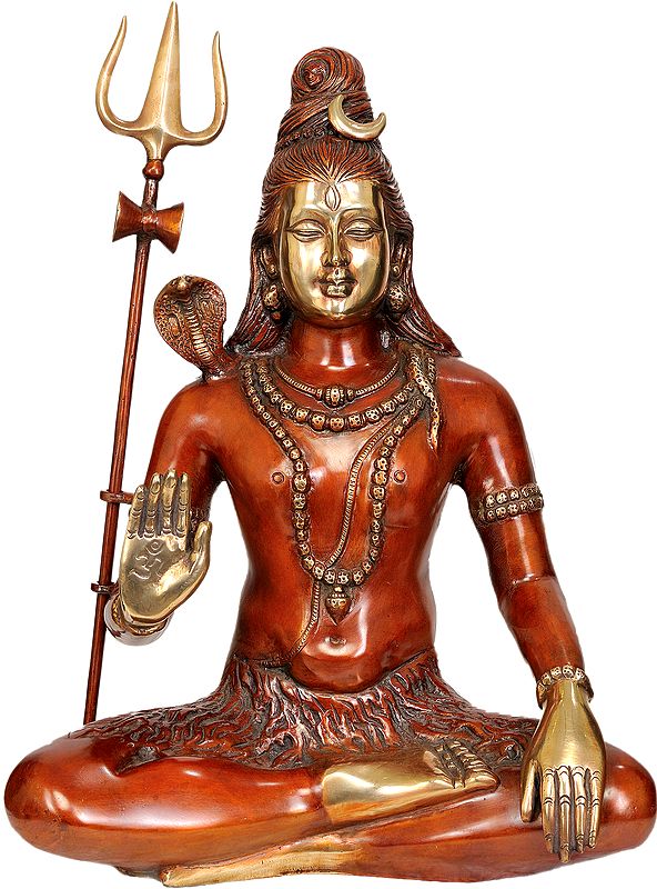 19" Bhagawan Shiva In Brass | Handmade | Made In India