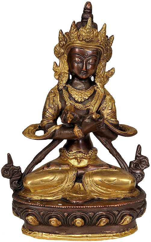 8" Tibetan Buddhist Deity Vajradhara Brass Statue | Handmade | Made in India