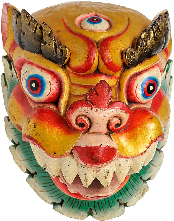 Wrathful Mask of Tibetan Buddhist Deity