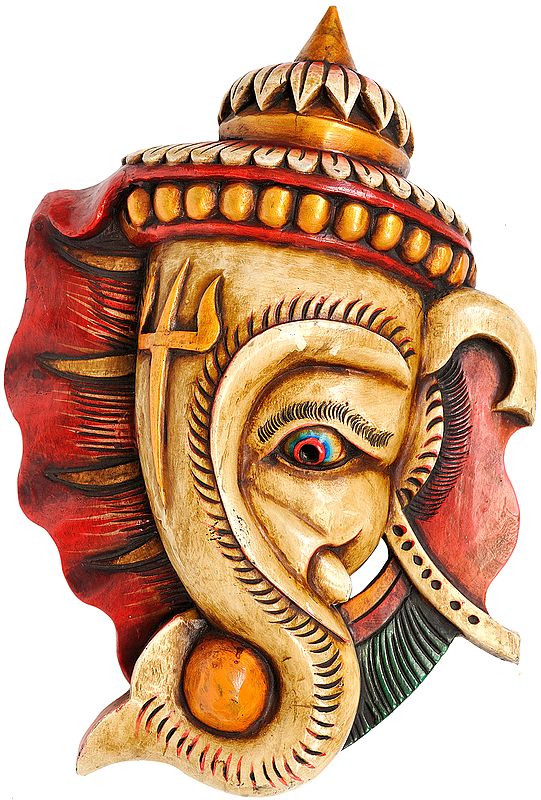Lord Ganesha Mask with Trishul