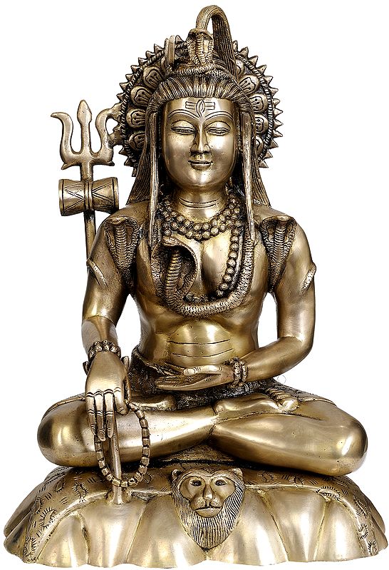 17" Bhagawan Shiva In Brass | Handmade | Made In India