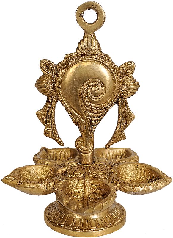 Vaishnav Conch Puja Lamp