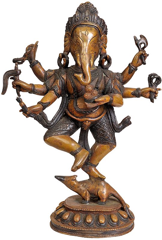 Dancing Ganesha on Rat