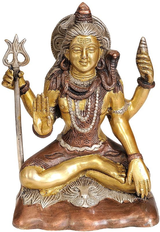 6" Lord Shiva In Brass | Handmade | Made In India