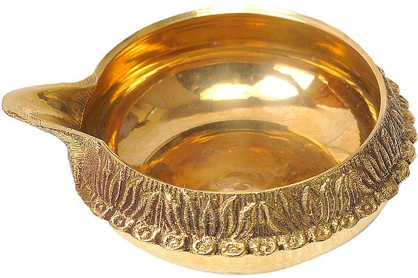 4" Puja Diya in Brass | Handmade | Made in India