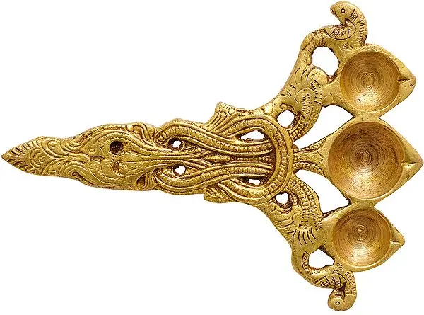Hand Held Three Puja Diyas