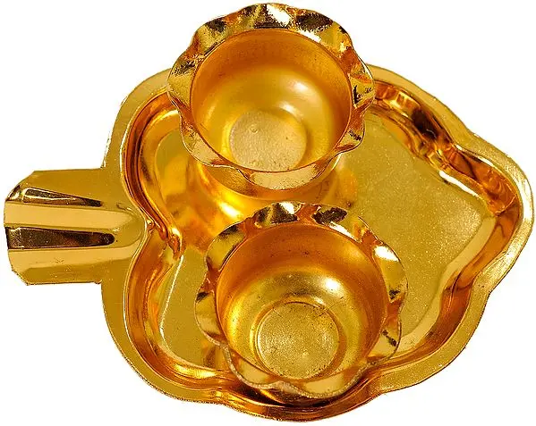 Two Containers Small Puja Thali