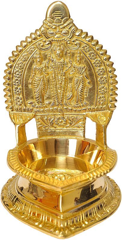 Vishnu Puja Diya with Bhudevi and Shridevi