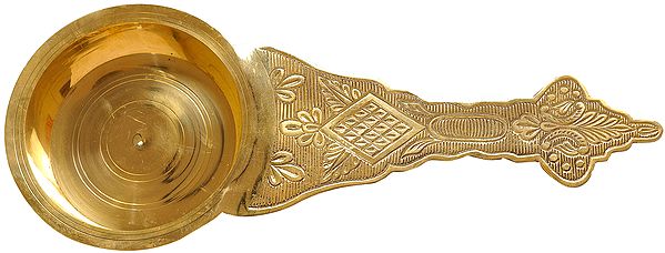15" Hand Held Aarti in Brass | Handmade | Made in India