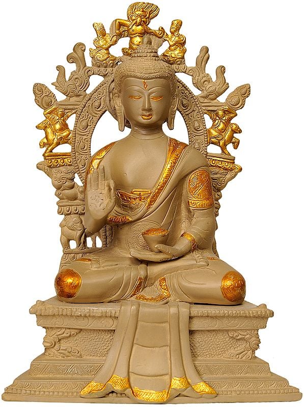 Lord Buddha Seated on Six-ornament Throne of Enlightenment