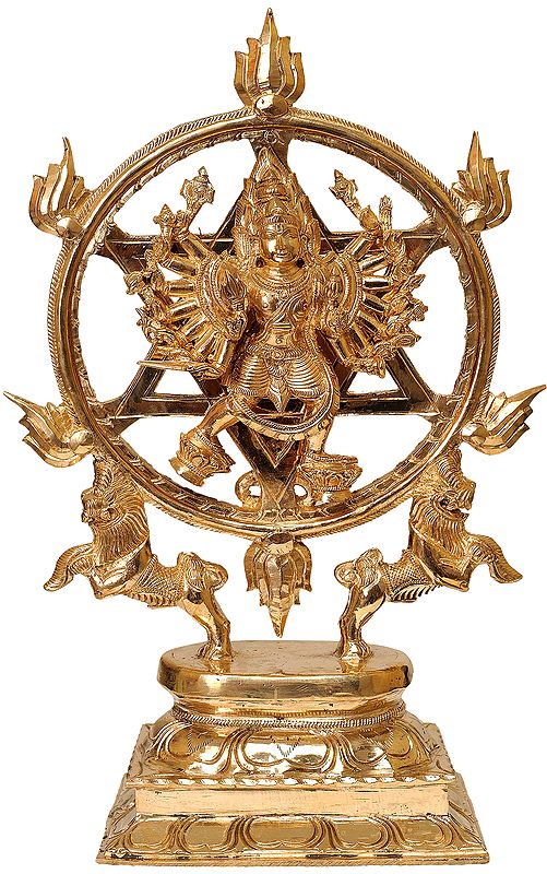 Vishnu as Lord Sudarshana and Narasimha on Reverse