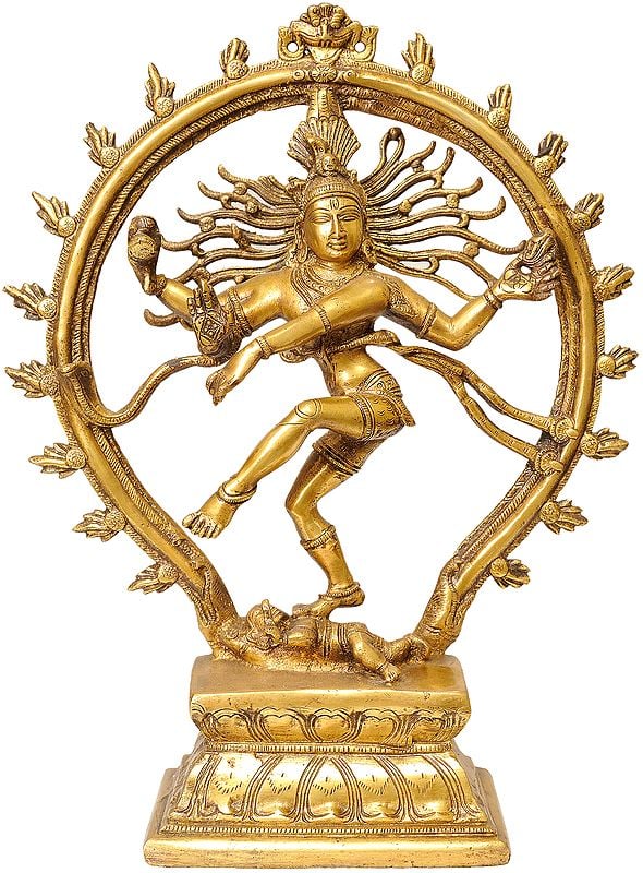 12" Nataraja In Brass | Handmade | Made In India