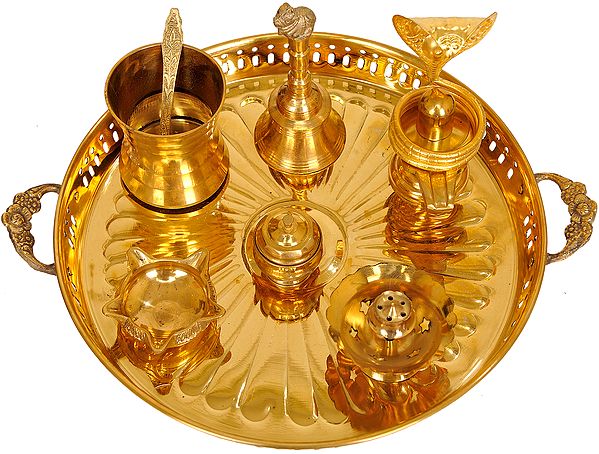 Puja Thali for Worship of Shiva Linga
