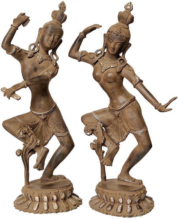 16" Dancing Shiva Parvati In Brass | Handmade | Made In India