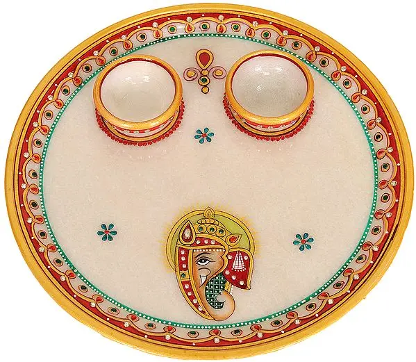 Marble Puja Thali