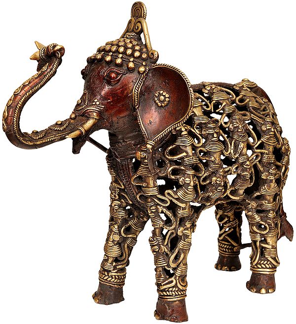 Elephant Made of Human Figures (Folk Statue from Bastar)