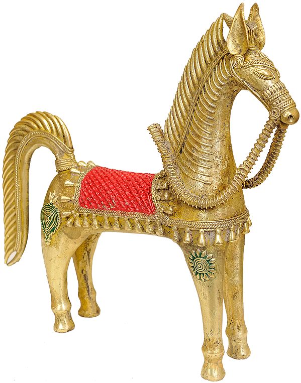 Saddled Horse (Folk Statue From Bastar)