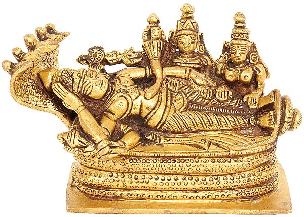 Shesh Shayi Vishnu In Brass | Handmade | Made In India