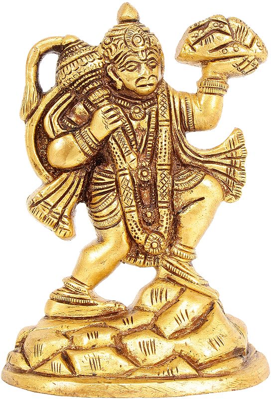 3" Lord Hanuman Brass Sculpture | Handmade | Made in India