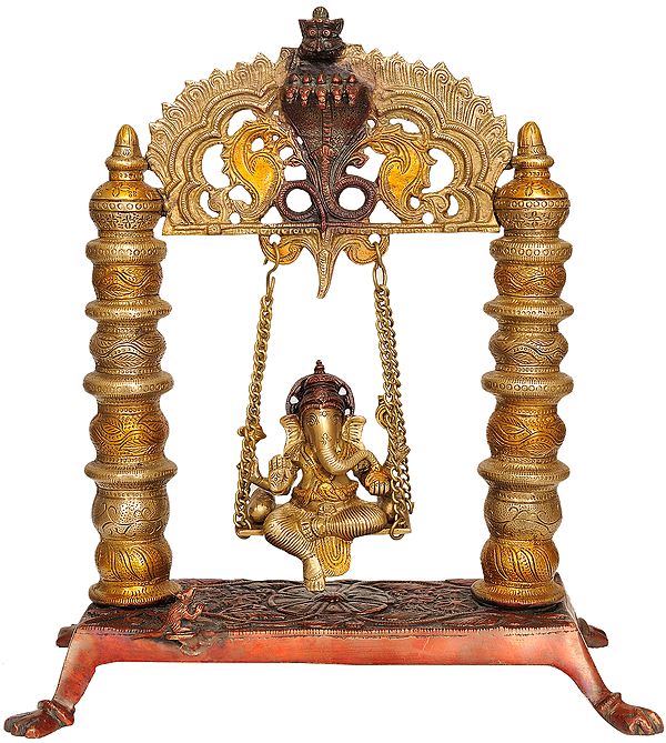 Lord Ganesha On a Swing
