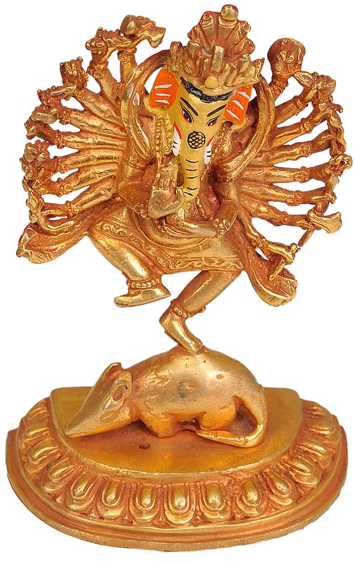 Ganesha Dancing on Rat