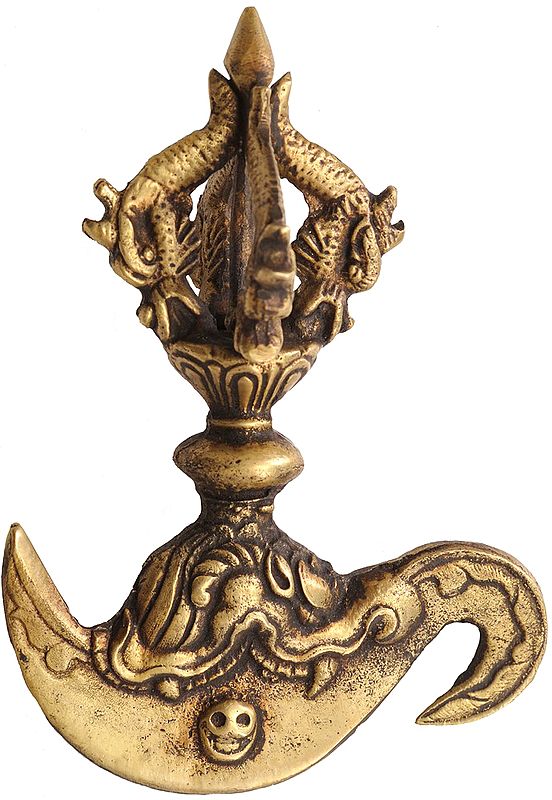 4" Tibetan Buddhist Dorje Chopper In Brass | Handmade | Made In India