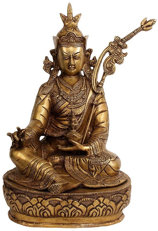 13" Guru Padmasambhava (Tibetan Buddhist Deity) In Brass | Handmade | Made In India