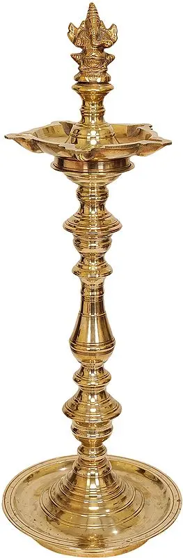 Ganesha Five Wick Lamp with Stand