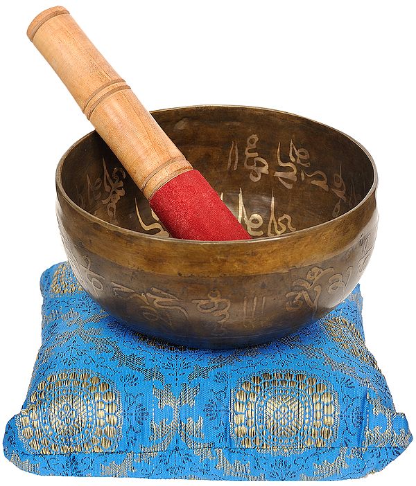 Singing Bowl Inside The Images of White Tara  and Mantras