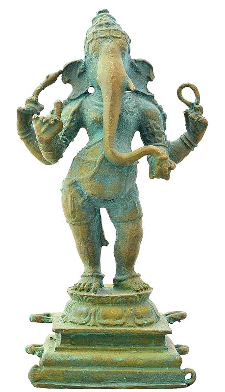 Standing Lord Ganesha (A Fine Small Statue)