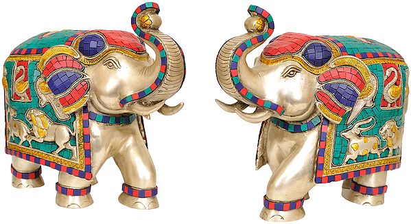 Pair of Elephant (Inlay Statue)