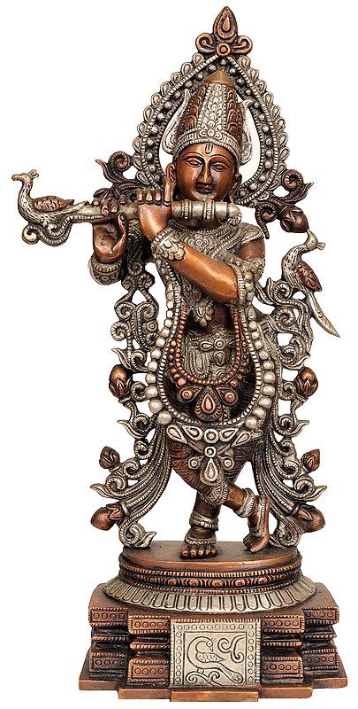 15" Murli Krishna In Brass | Handmade | Made In India
