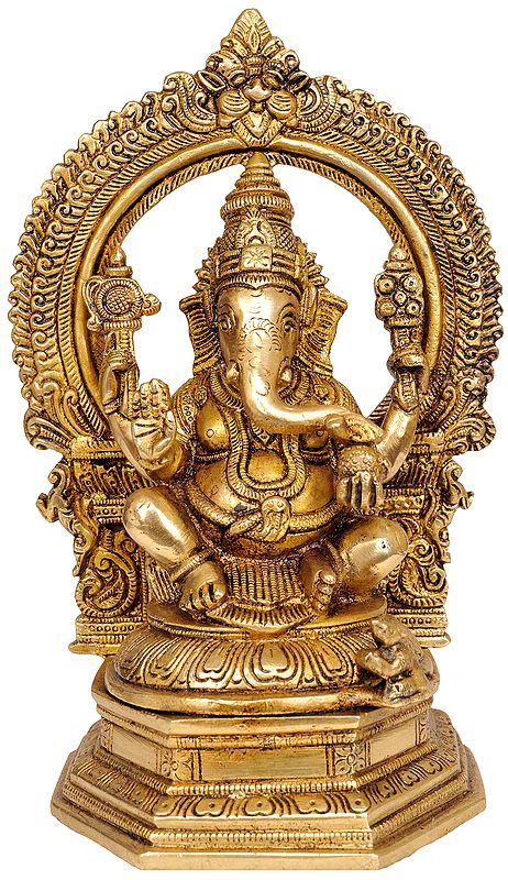 9" Bhagawan Ganesha Brass Statue | Handmade Brass Figurine | Made in India