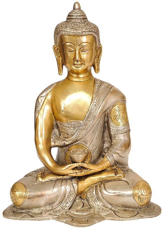 8" Dhyani Buddha In Brass | Handmade | Made In India