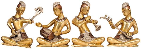 6" Set of Musicians In Brass | Handmade | Made In India