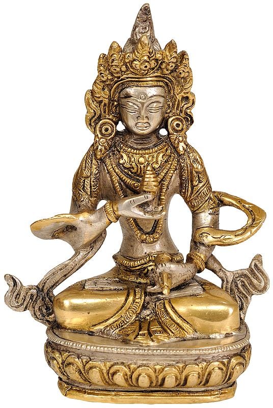 5" Vajrasattva (Tibetan Buddhist Deity) In Brass | Handmade | Made In India