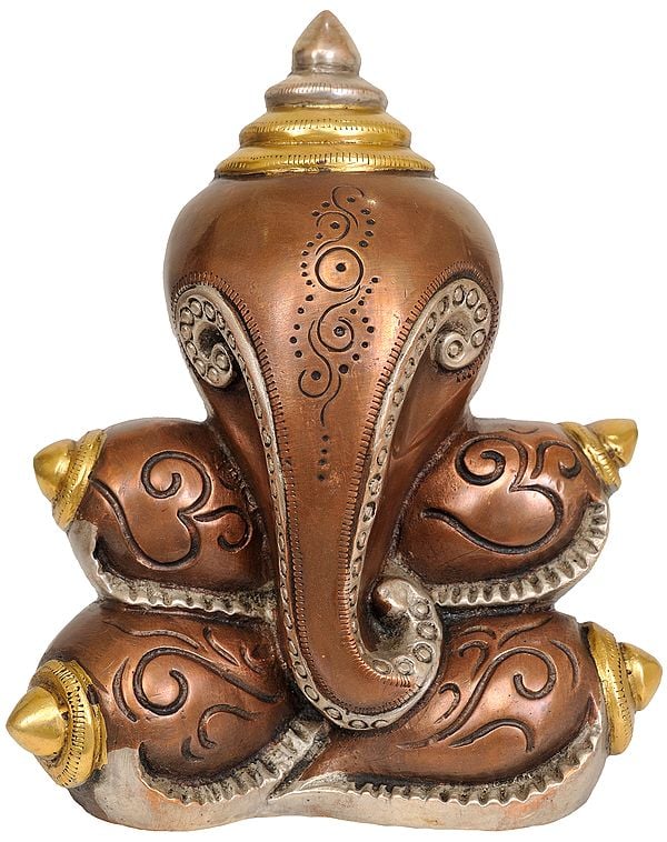 7" Modern Ganesha (Hollow Wall Hanging) In Brass | Handmade | Made In India