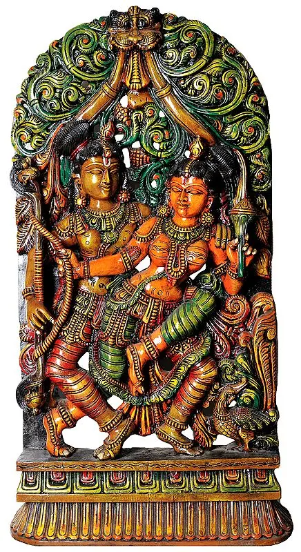 Intimately Dancing Radha-Krishna