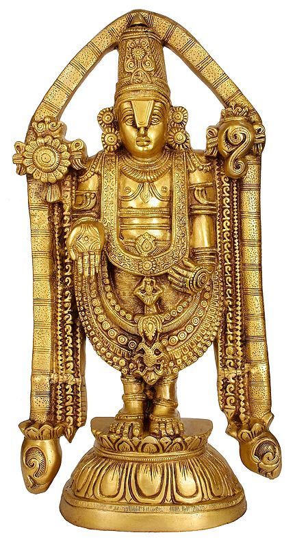 23" Tirupati Balaji Brass Statue | Handmade | Made In India