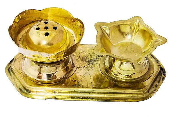 Incense Holder and Diya Set