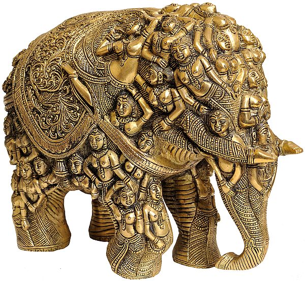 An Elephant Made with Ladies Figures