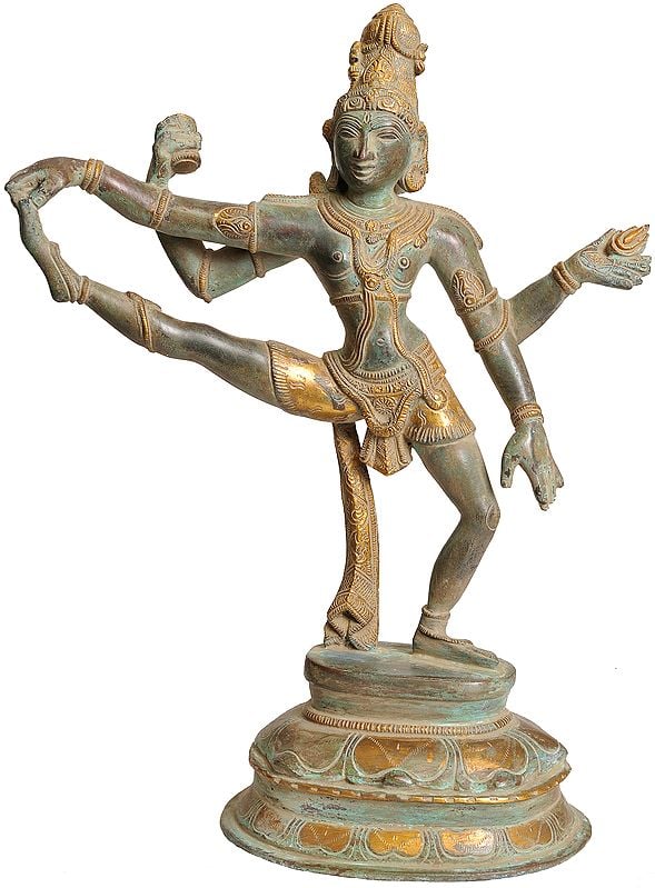 14" Dancing Shiva In Brass | Handmade | Made In India