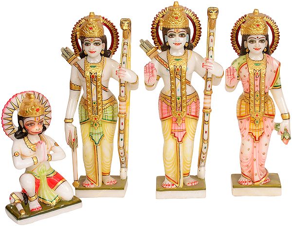 Shri Rama Durbar (Set of Four Sculptures)