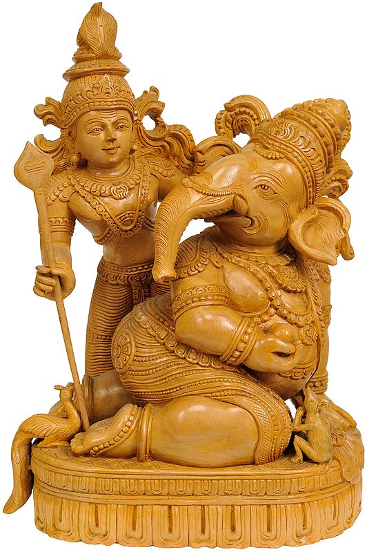 Bala Ganesha with His Brother Karttikeya