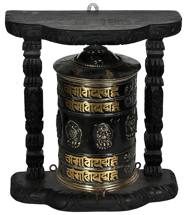 Tibetan Buddhist Enshrined Prayer Wheel (Made in Nepal)